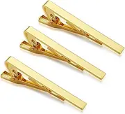 [MIAOSHOUTAO] Tie Clip 3Pcs Gold Silver Black, Classic Tie Clips for Men Suitable for Everyday Life, Business Meetings, Wedding Parties.