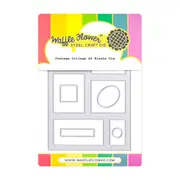 Waffle Flower Postage Collage A6 Blocks Die
