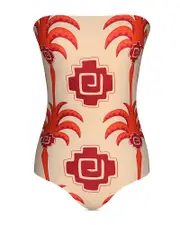Johanna Ortiz Alta Mar Bandeau One Piece Swimsuit