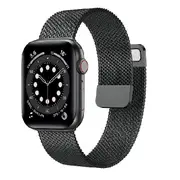 Magnetic Milanese WristBand for Apple Watch iWatch Series SE 42mm & 44mm Wrist Band (Space Grey)
