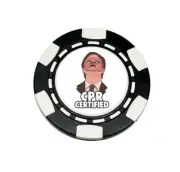 Dwight CPR Certified The Office Clay Poker Chip Golf Ball Marker Card Guard
