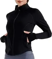 [KAIZE] Women's UPF 50+ Lightweight Athletic Jacket, Sun Protection Full Zip Long Sleeve Shirts with Pockets