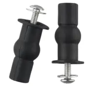 Toilet Seat Top Fix Seat Hinge Hole Fixings Well Nut Screw Rubber Back to Wall