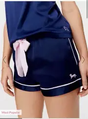 Peter Alexander Navy Tux Luxe Satin Short $69.95 Size:S