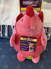 Multipet Large Hedgehog Plush Dog Toy Red 8 Inches