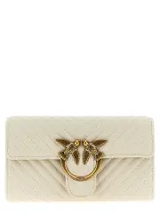 [Pinko] Pinko-Love Bag One Wallet Chevron Portafogli Bianco-Donna OS White