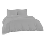 All Size Doona Quilt Duvet Cover Set Egyptian Hotel Quality - Silver