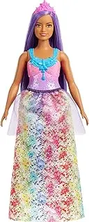 Barbie Dreamtopia Princess Doll (Curvy, Purple Hair), with Sparkly Bodice, Princess Skirt and Tiara, Toy for Kids Ages 3 Years Old and Up