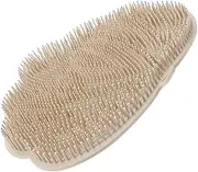 CALLARON Shower Wall Back Scrubber Suction Cup Wall-mounted Back Scrubber for Hands- Bathing Non-slip Foot Pad