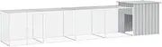 Outdoor Chicken Cage Coop Pet House Grey 500x91x100 cm Galvanised Steel