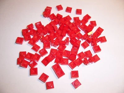 LEGO - 1x1 RED PLATES - (100 pieces) - BRAND NEW!