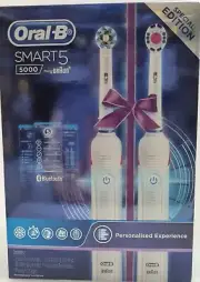 Oral-B Smart 5 5000 Electric Toothbrush with White Dual Handle New