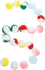 20Pcs Colorful Plush Cat Balls Interactive Indoor Cat Balls Soft Lightweight Cat Puzzle for Fun Exercise for Cat Training Playtime Activities
