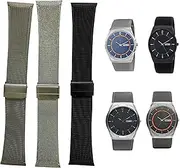 [NZZXTO] Replacement Watch Band for Skagen Unisex Watch with Screw slim strap 28mm-22mm
