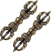 HAPINARY 2pcs Vajra Pestle Kit Knob Door Decor Outdoor Decor Grinder Stone Grinder Bowl Knocker Handle Dresser Knobs Skeleton Gnomes Stopper Cat Coin Bank Outdoor Bumble And Pestle Brass