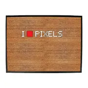 Love Pixels - Funny Novelty Doormat Man Cave Floor mat