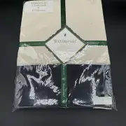 WATERFORD Linens Tablecloth Oblong 70”x104” & 12 Napkins Ormond Ivory Black New