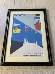 Disney Parks Tomorrowland Skyway Tokyo Disneyland Framed 12x18 Attraction Poster