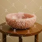 18" Handmade Rose Quartz Stone Sink Bowl–Luxury Bathroom Basin, vanity sink