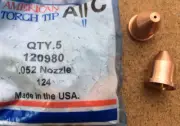Nozzle Unshielded 80A Plasma Cutting American Torch Tip 120980 PM1250 Multi Qty