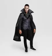 Adult Vampire Halloween Costume Cape Shirt Tie Hyde and Eek Boutique Size Medium