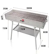 Portable Hitachi Skewer Charcoal BBQ Kebab Grill WillBBQ 100cm x 35cm Heavy Duty
