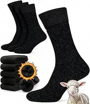[Mega_Jumble] Women's Diabetic Merino Lambs Wool Socks | Ladies Warm Winter Lambswool 2.4 Tog Socks UK Size 4-8, 1/3/6 Pack