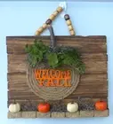 Welcome Fall Wood Wall Sign Plaque Picture ~ Pumpkin Fall Autumn Home Decor