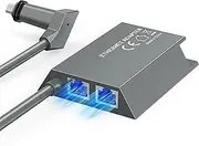 Multi Ports Starlink Ethernet Adapter for Starlink Gen 2 Wired External Network, 2 Ports Starlink Ethernet Adapter 1 to 2 [2 Devices Networked Simultaneously] - Up to 1 Gbps