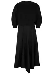 3.1 Phillip Lim Panelled Cotton Poplin Midi Dress - Black - S (UK8-10 / S) S (UK8-10 / S)
