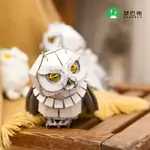 夢巴格3D立體拼圖益智模型拼插裝玩具自然科普動物手工貓頭鷹雪鴞