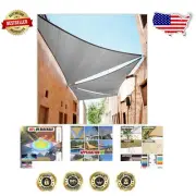 Custom 9' x 9' x 9' Heavy Duty Triangle Shade Sail - Waterproof & UV Block