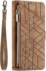 [YBROY] Case for Oppo A78 4G, Magnetic Flip Leather Premium Wallet Phone Case, with Card Slot and Folding Stand, Case Cover for Oppo A78 4G.(Brown)