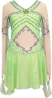 [Zagitova] Ice Figure Skating Dress for Girls Patchwork Women Back Zipper Team Competition Dance Outfit with Rhinestone