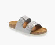 Naot Z1795 Womens GreySanta Barbara Water Repellent Slide Sandal Size 9 M