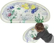 Tummy Time Mat, Inflatable Water Play, Sensory Development Toy, Leak-Proof Design, Colorful Floating Graphics, 1 Piece Toddler, Bath, Easter, Beach Use, 70x39x4cm Multicolor