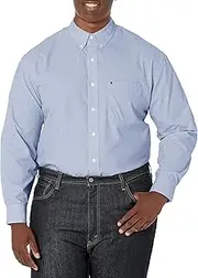 [IZOD] Men's Big and Tall Button Down Long Sleeve Stretch Performance Solid Shirt