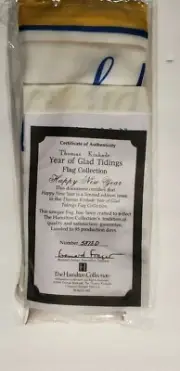 THOMAS KINKADE Happy New Year 2004 Flag Year of Glad Tidings Collection NEW⭐⭐