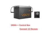 VoltX 12V 190Ah Lithium Battery + Switch Panel ON-OFF Control Box (Connect 12 Devices)