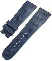 [BANDKIT] 23.5mm Rubber Watchbands For CALIBRE DE CARTIER TANK SOLO SANTOS DE Waterproof Silicone Watch Strap