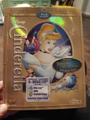 New! Cinderella [Diamond Edition] (Blu-ray/DVD/Digital, 2012, 3-Disc Set)