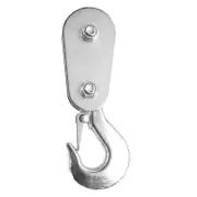 2 Ton Heavy Duty Snatch Block Pulley with Safety Hook Wire Rope Hoist for UTV...