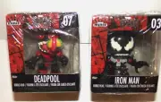VENOM Funko Minis DEADPOOL#7 & IRON MAN #3 2020 Mini Bobblehead Figures ea MiB