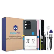 Samsung Galaxy S20 Ultra Compatible Battery & Back Cover Lens Installed Replacement DIY Repair Tools Kit