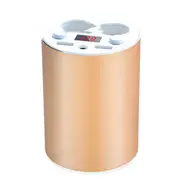Cup Holder Style Dual Usb Multifunctional Car Charger / Cigarette Lighter(Gold)