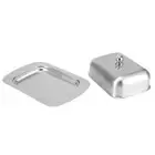 AU Silver Stainless Steel Butter Container Butter Dish Double Insulation For Hom