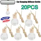 20PCS Car Air Freshener Diffuser Hanging Perfume Empty Glass Bottle Ornament AU