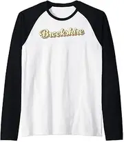 Brookshire TShirt Retro Art Baseball Font Vintage Raglan Baseball Tee