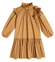 [Paade Mode] Paade Mode Ruffled cotton-blend dress Y 6 brown
