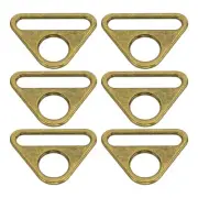 6Pcs 1.5 Inch Triangle Buckle Adjuster D Ring Triangle Buckles Bronze